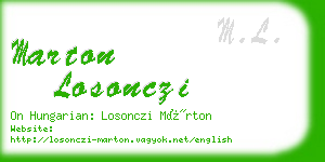 marton losonczi business card
